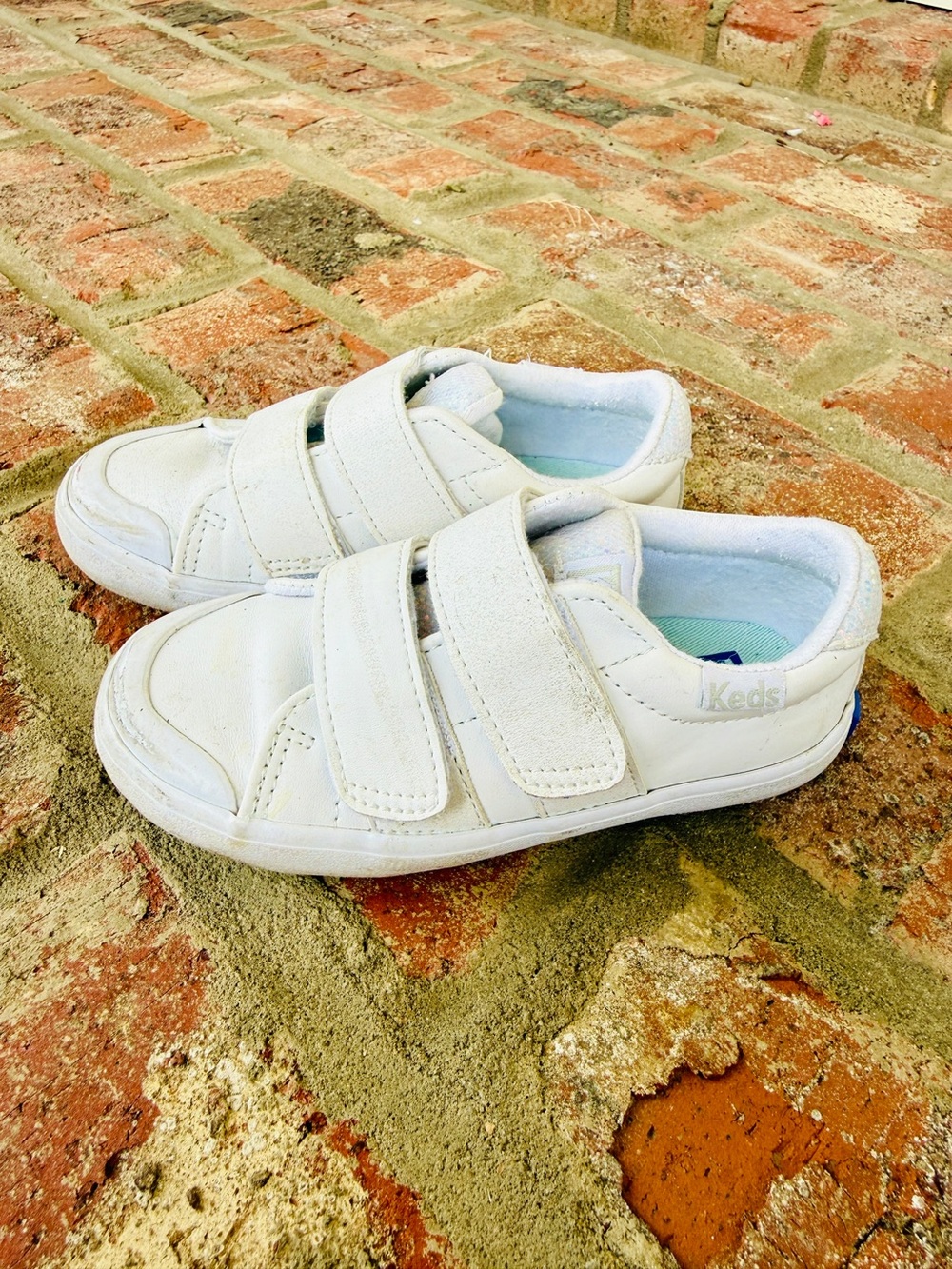Keds Kids White Velcro Strap Sneakers